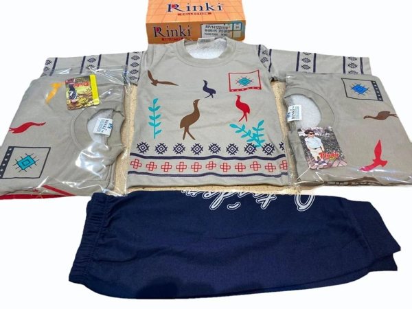 Kids Bird Print T-Shirt & Pant Set, photo 1