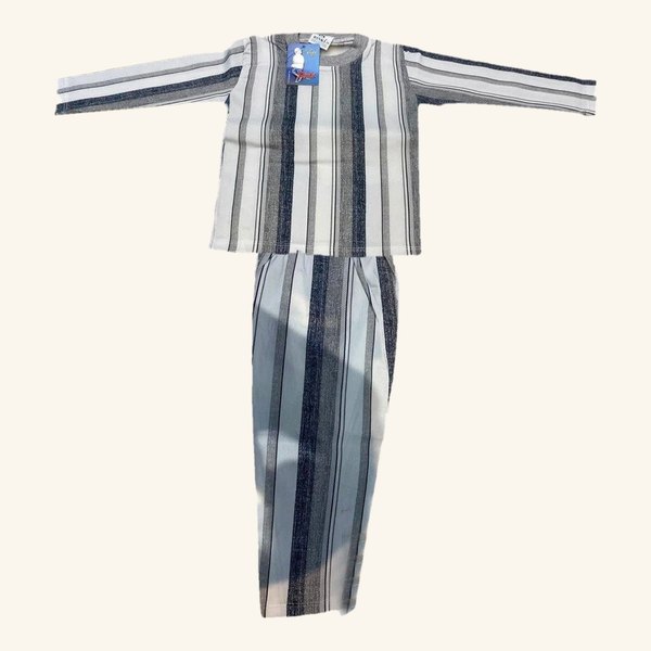 Kids Striped T-Shirt & Pant Set, front