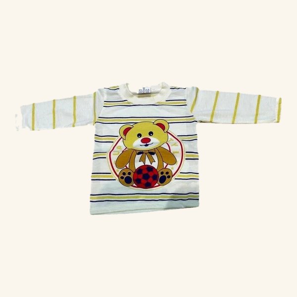 Kids Teddy Stripe T-Shirt & Pant Set, front